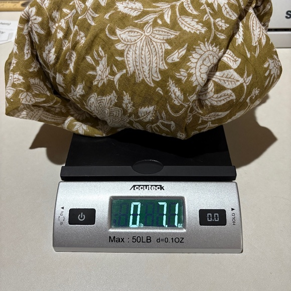 Daughters of India Women Kyra ¾ Sleeve Mini Dress Sz XL Olive Flowy Cotton Light - Picture 14 of 14